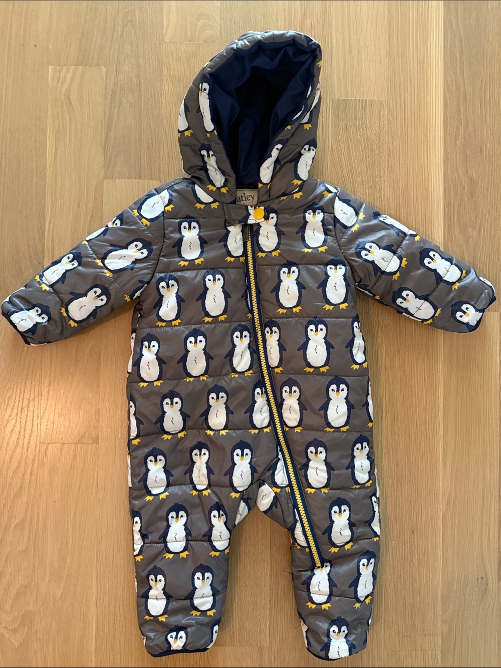 Hatley Navy Penguin Print Snowsuit One-Piece